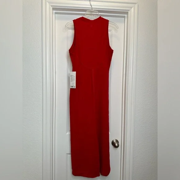 Lululemon Red All Aligned Sleeveless Midi Dress size 8 - coffeafoods.com